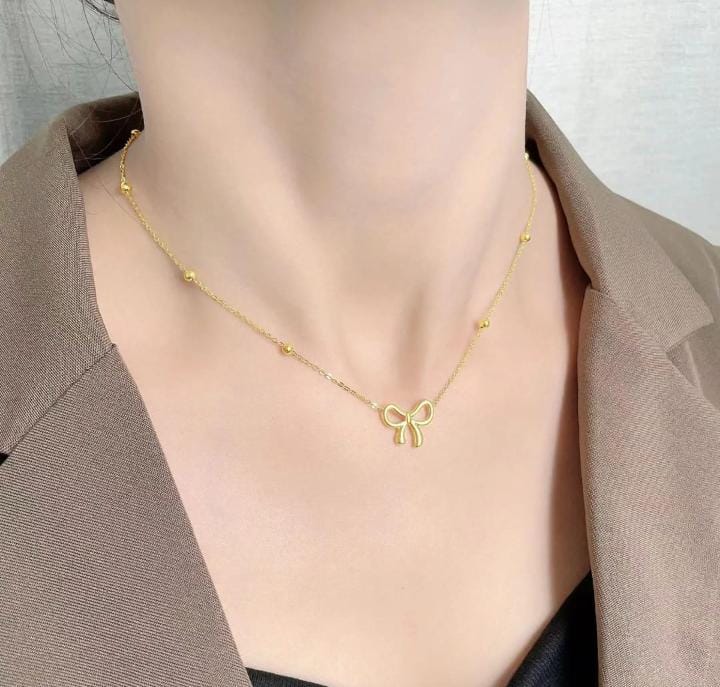 Anti Tarnish Bow Pendant