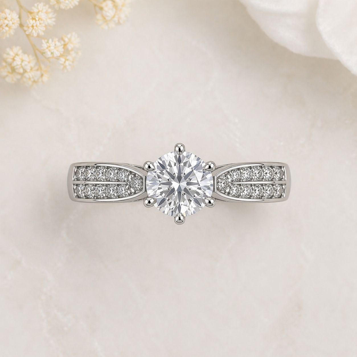Eternal Glow Solitaire Ring