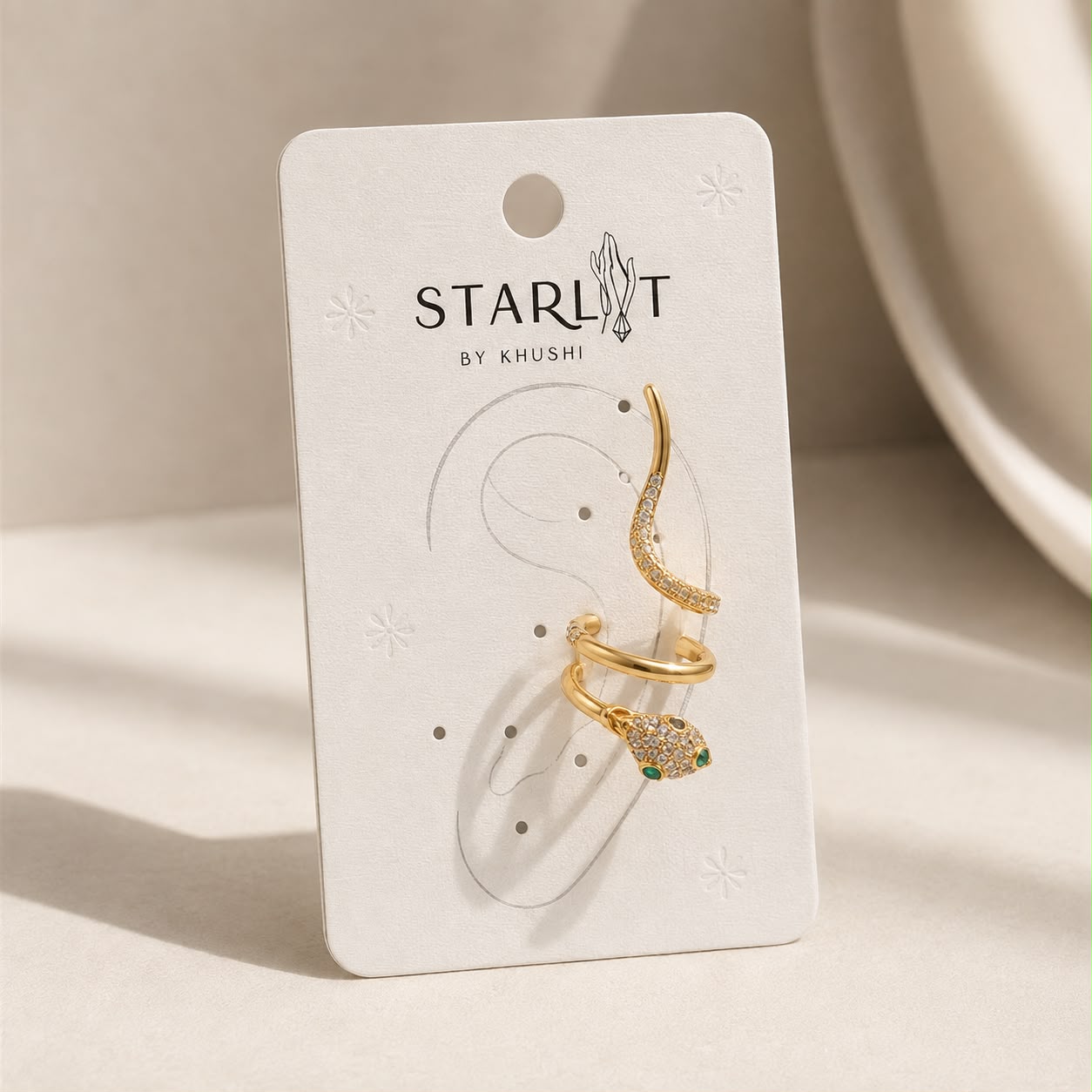 Serpent Luxe Gold Ear Cuff