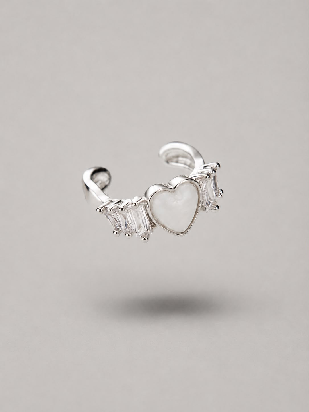 Celeste Heart Crystal Ear Cuff