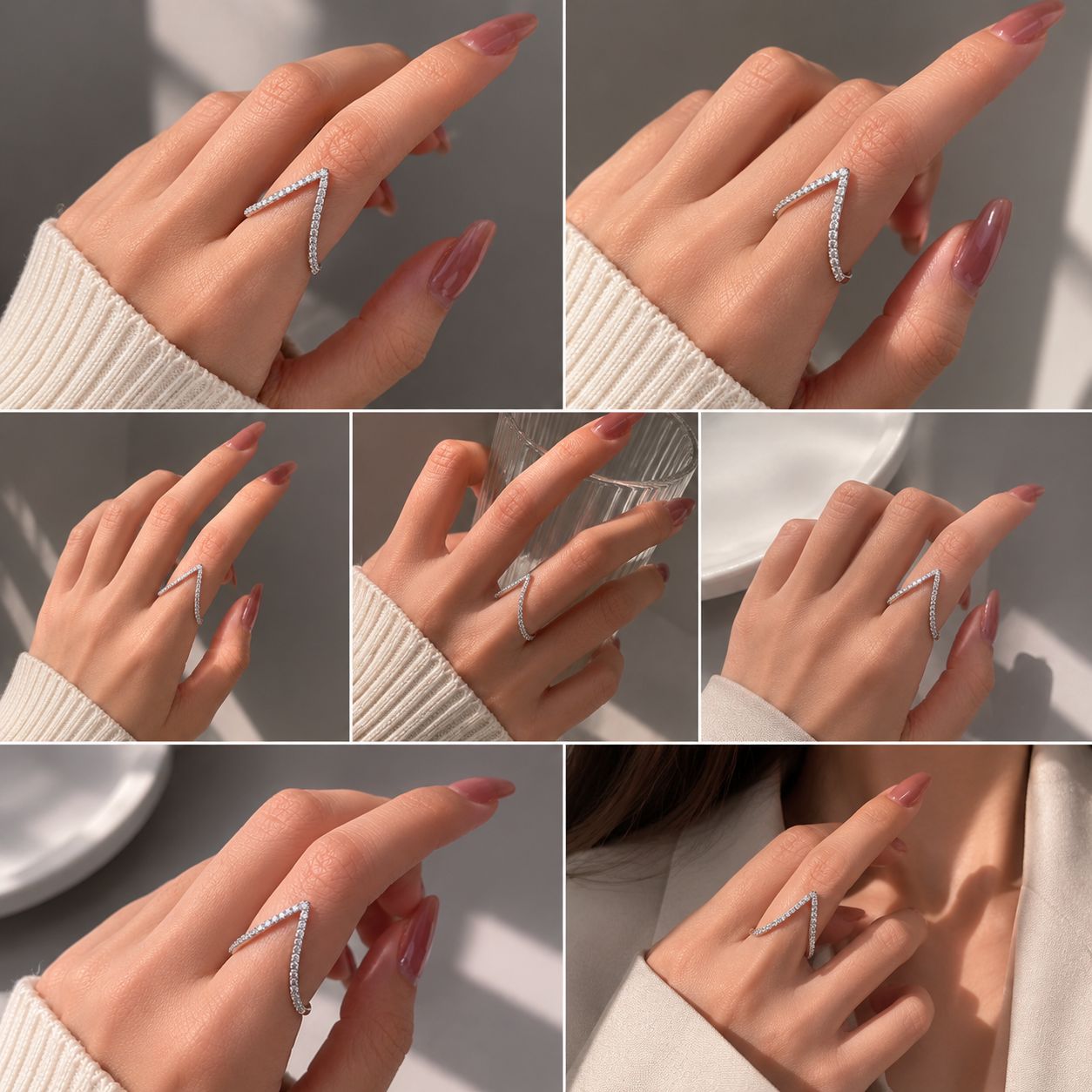 V Shaped Adjustable Open Ring