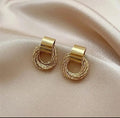 Luna layered Circle Drop Earrings