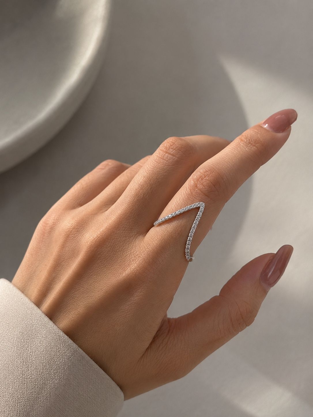 V Shaped Adjustable Open Ring