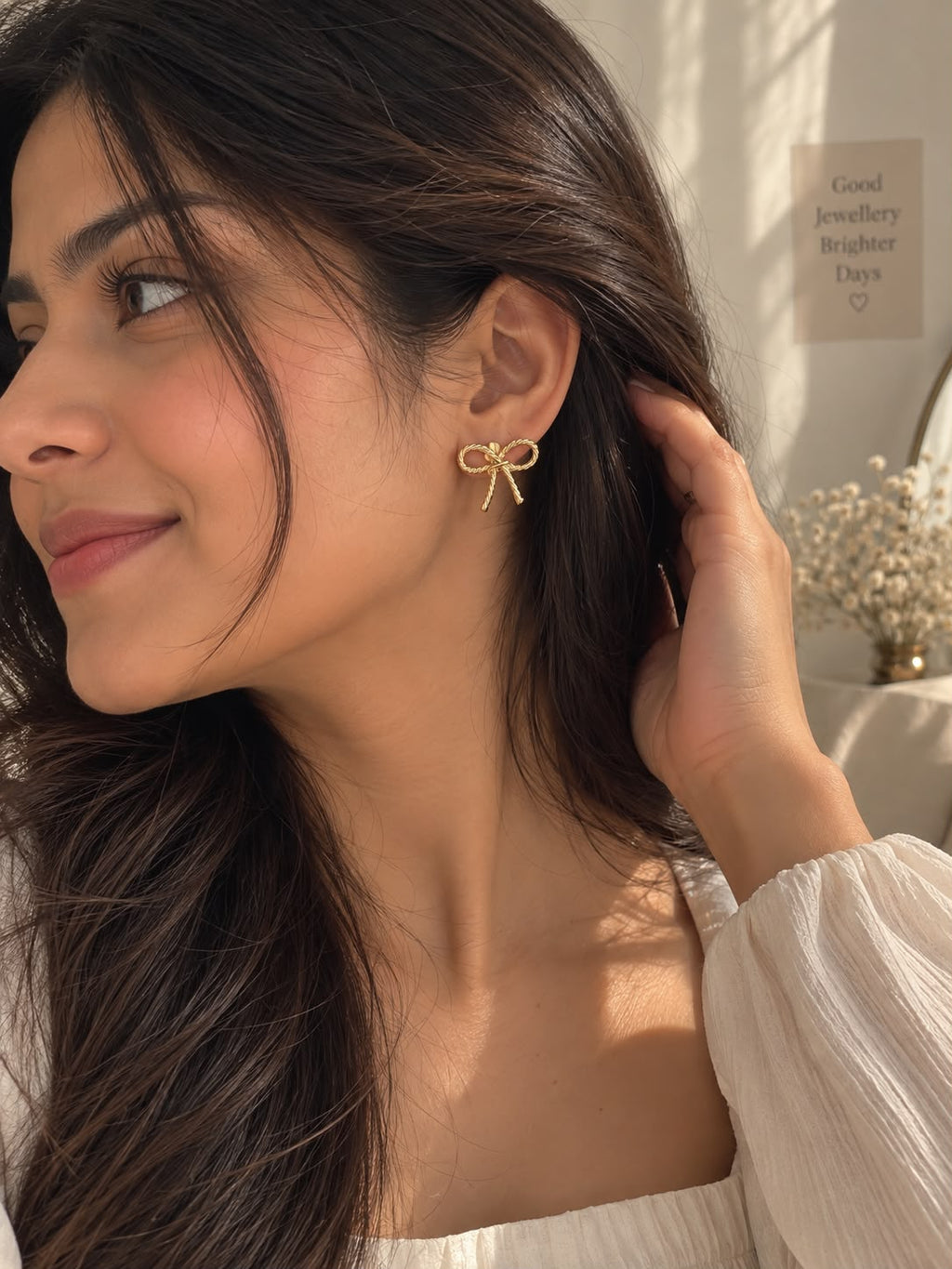 Luxe Bow Anti-Tarnish Stud Earrings