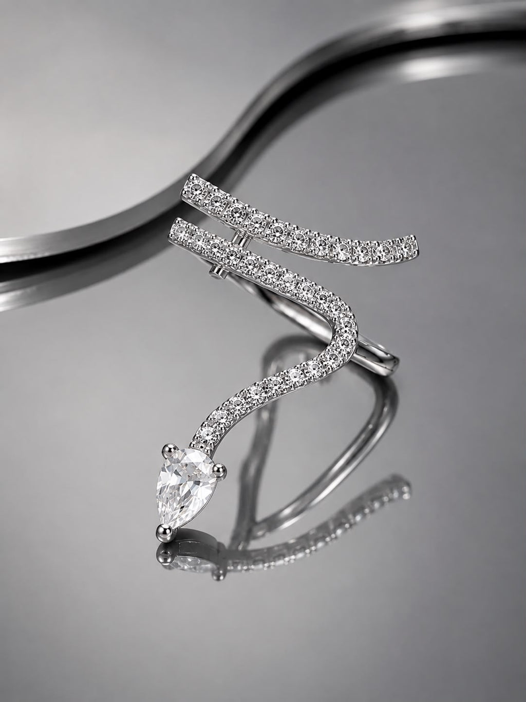 Serpentine Sparkle Ear Cuff