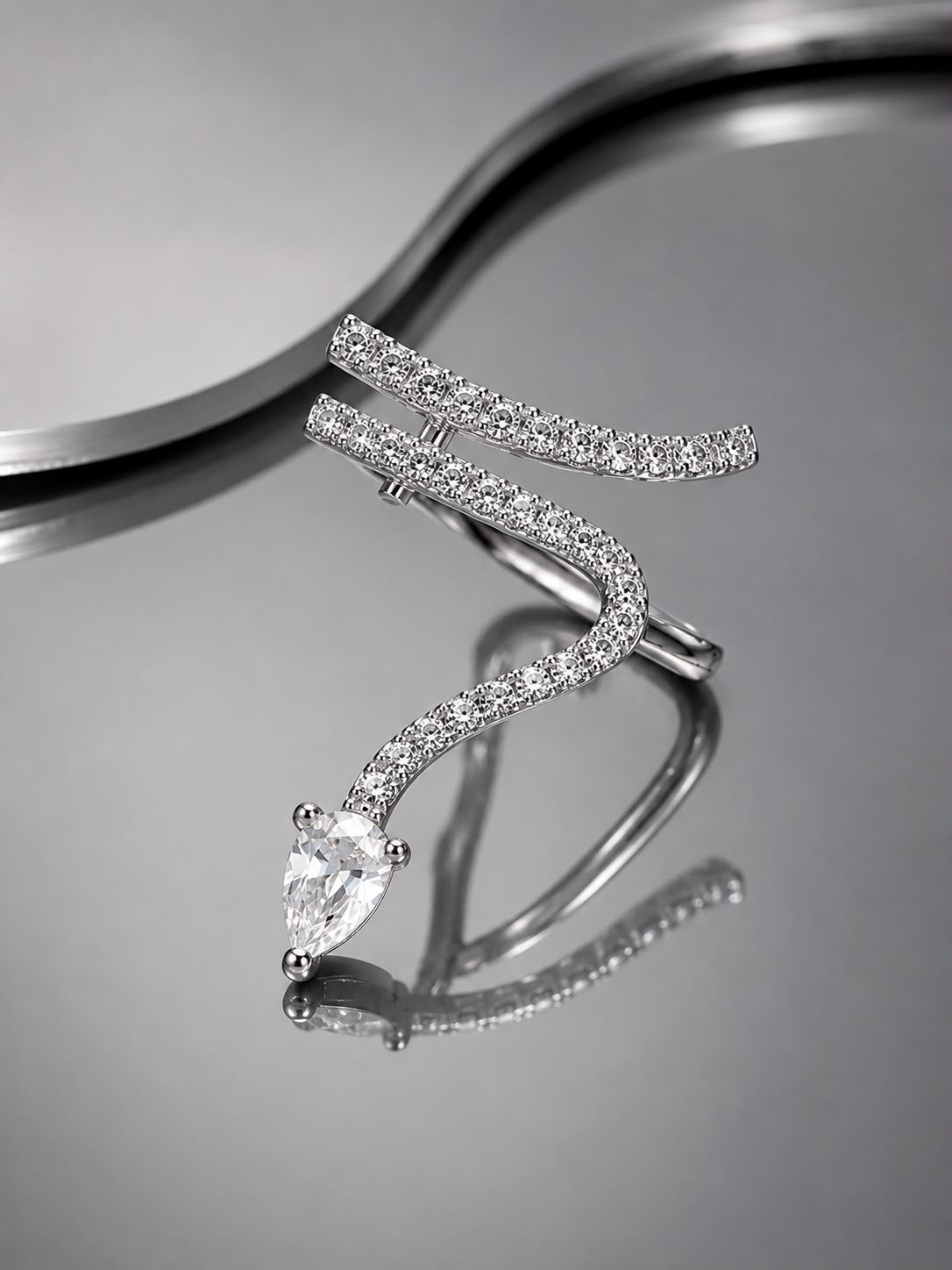 Serpentine Sparkle Ear Cuff