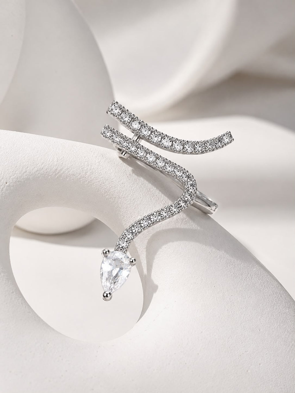 Serpentine Sparkle Ear Cuff