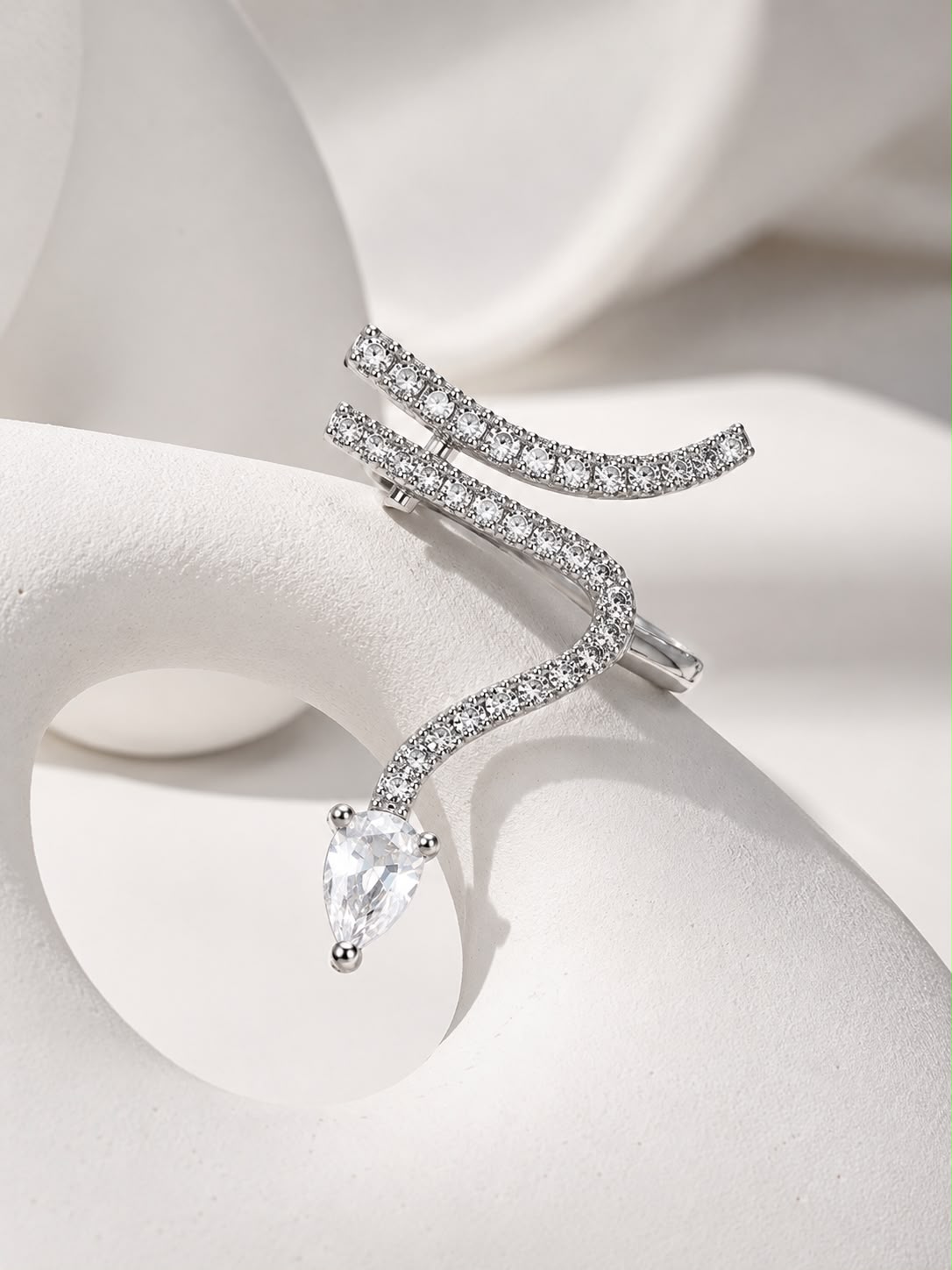 Serpentine Sparkle Ear Cuff