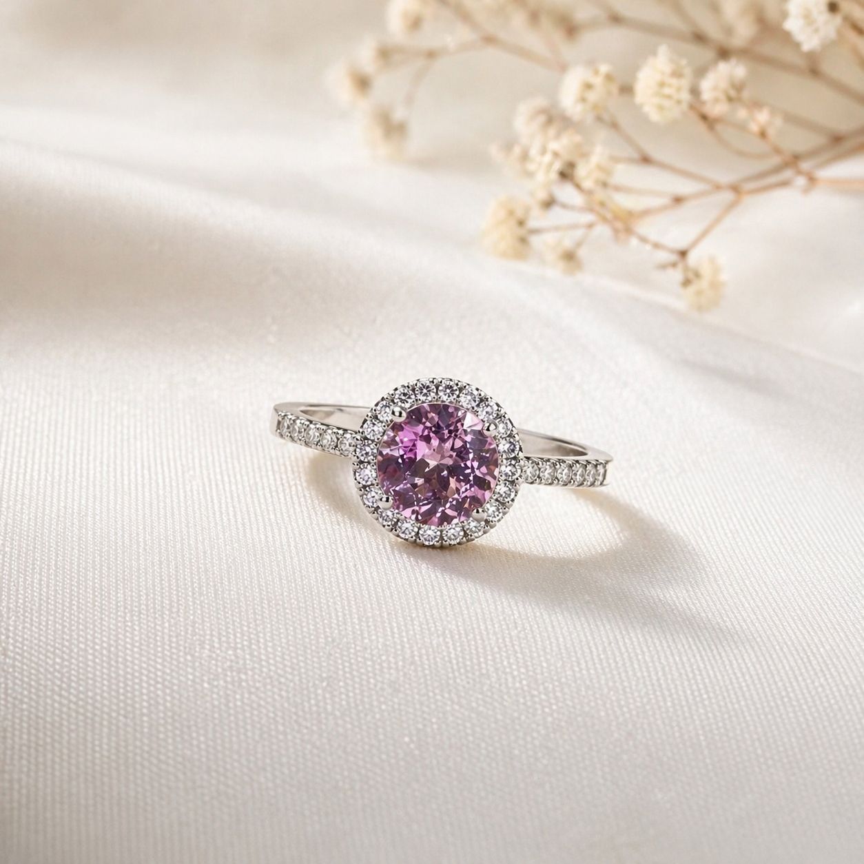 Rose Halo Sparkle Ring