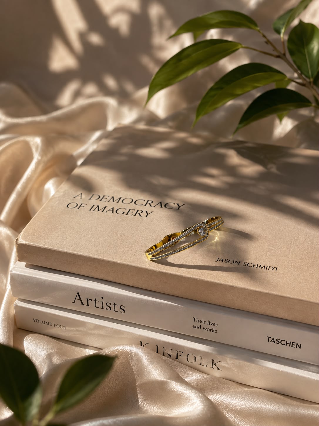 Luxe Halo Anti-Tarnish Gold Crystal Bracelet for Women