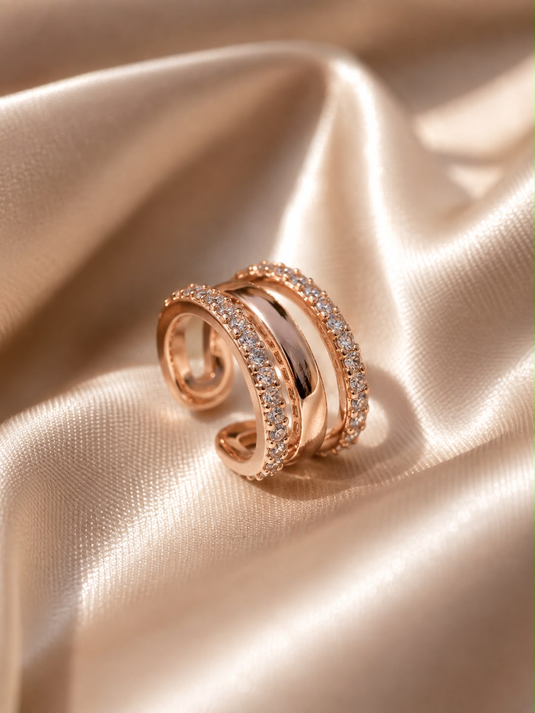 Rose Luxe Triple-Band Ear Cuff