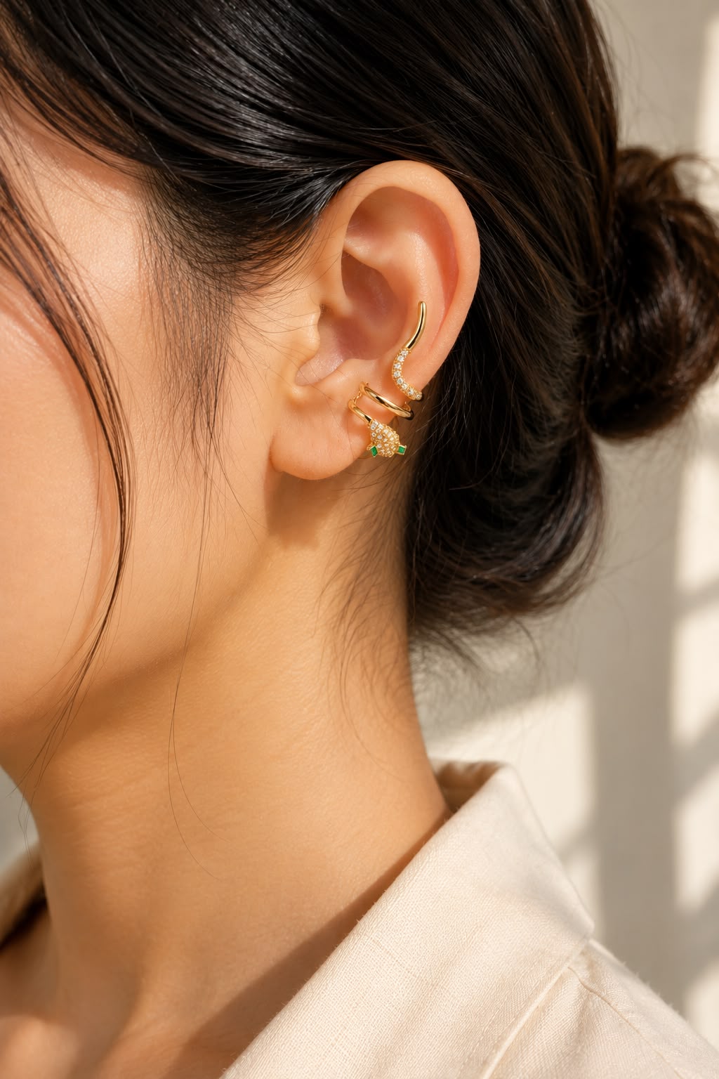 Serpent Luxe Gold Ear Cuff