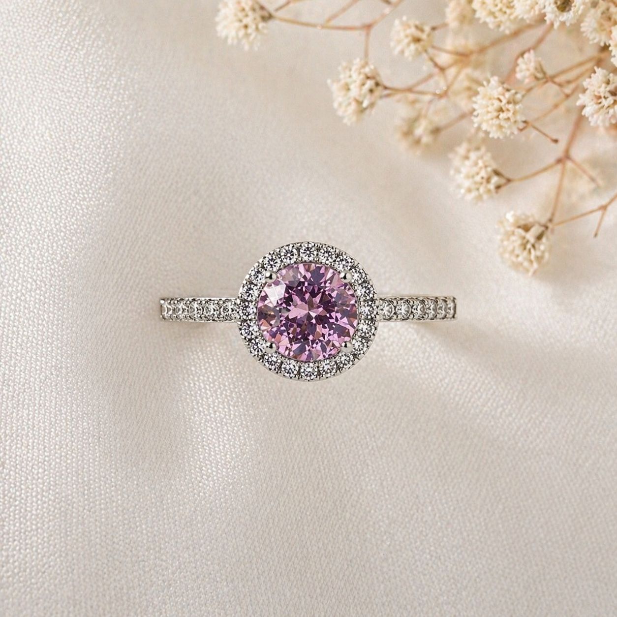 Rose Halo Sparkle Ring
