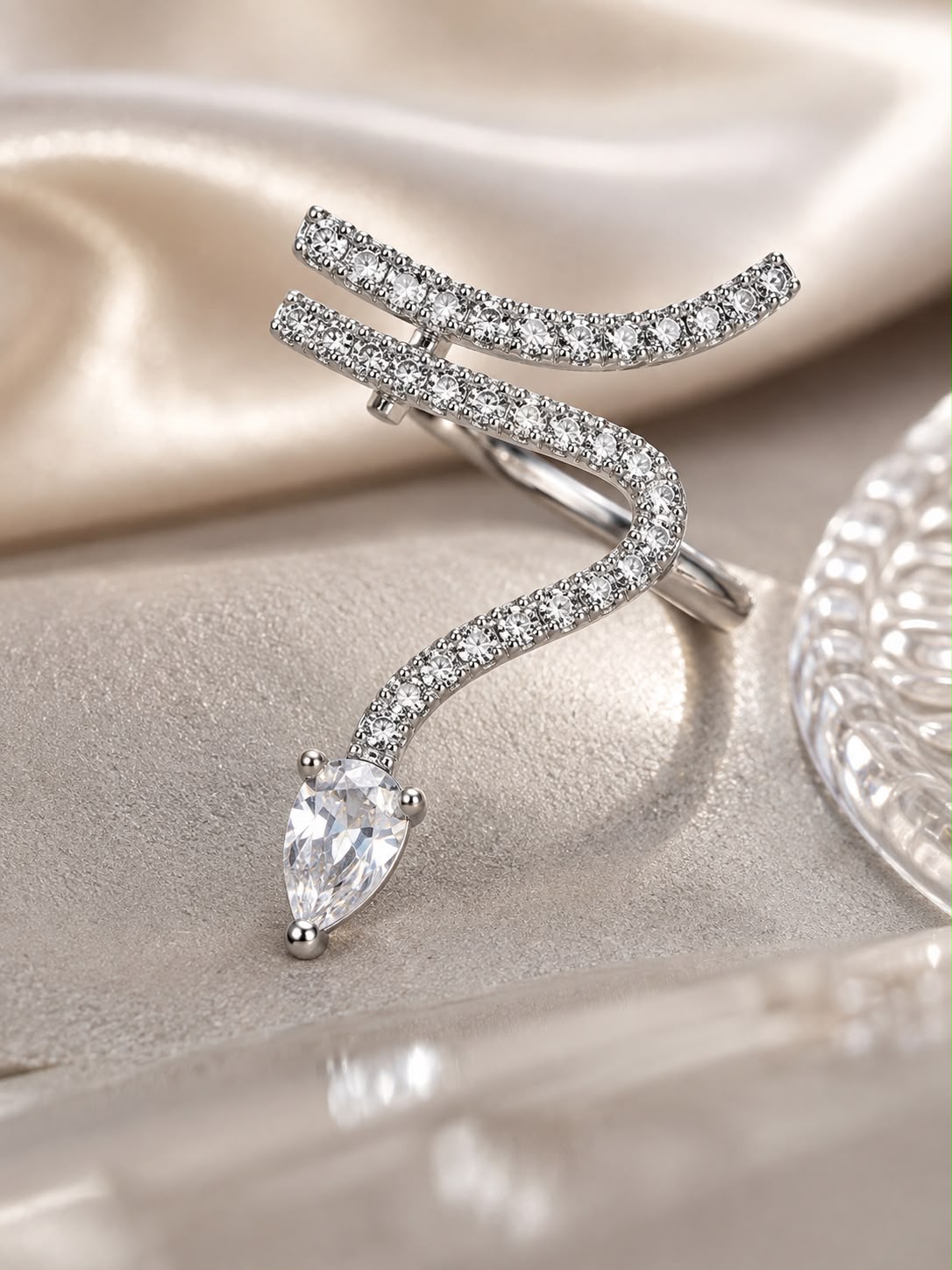 Serpentine Sparkle Ear Cuff